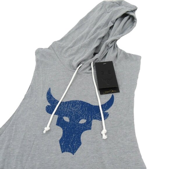 Under Armour UA Project Rock Sleeveless Hoodie Mens Size Small NEW - Picture 1 of 12